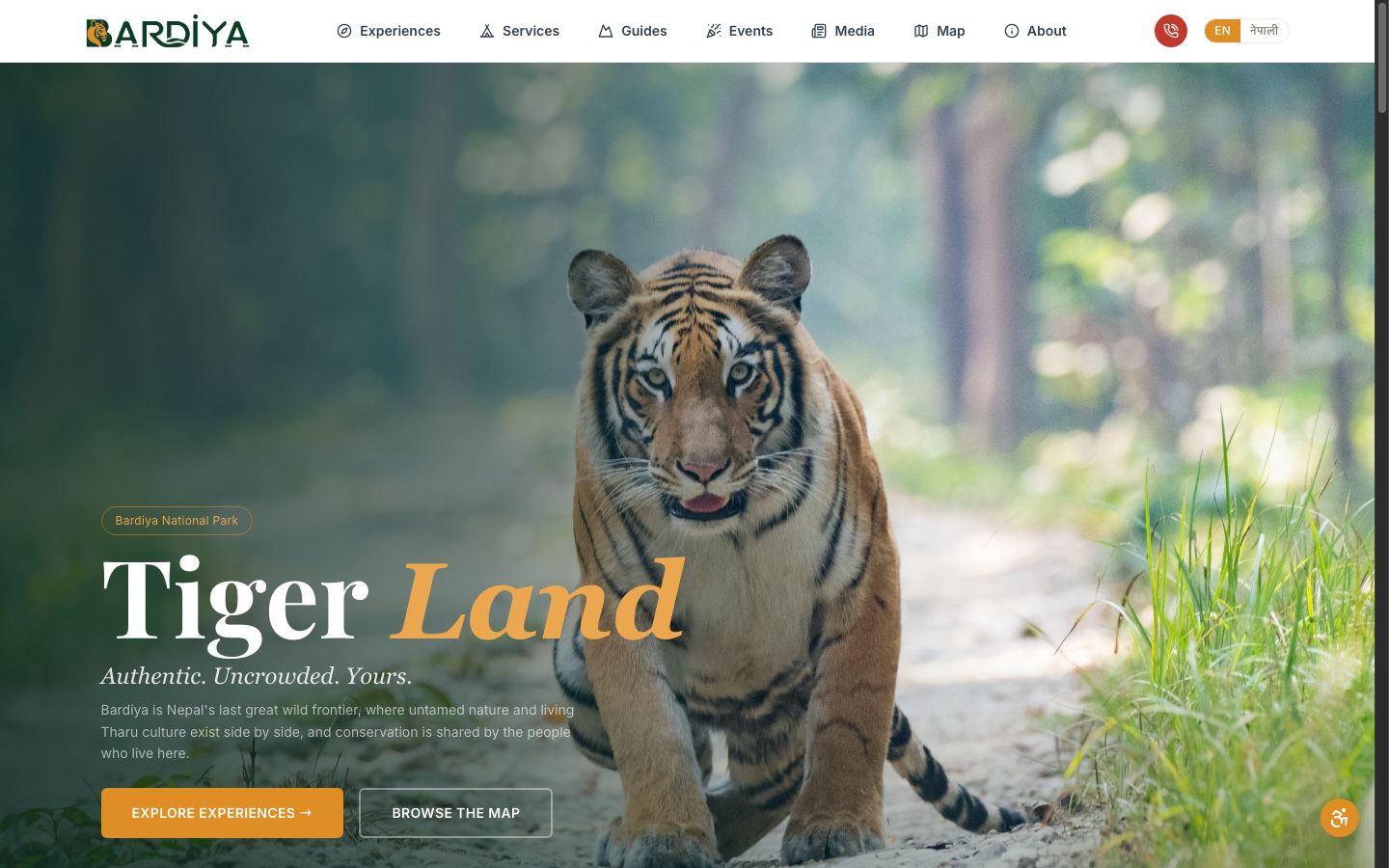 Bardiya Tourism Portal screenshot